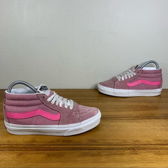 Vans Sk8-Hi Two Tone Pink Suede Womens Sneaker Size 5.5 - Picture 1 of 9